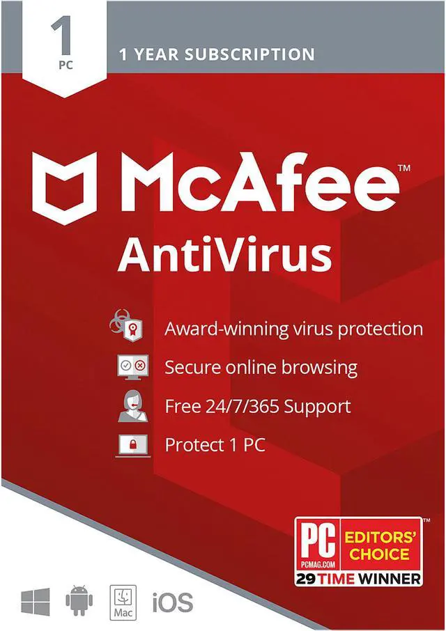 Main image of McAfee Antivirus - 1 Device / 1 Year