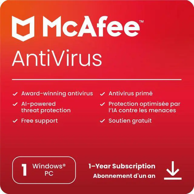 Main image of McAfee AntiVirus 1-PC - 1 Year Subscription [Digital Code]