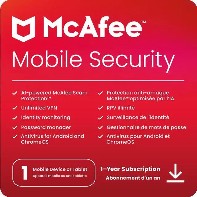 Main image of McAfee Mobile Security (Android/iOS) - 1 Year Subscription [Digital Code]