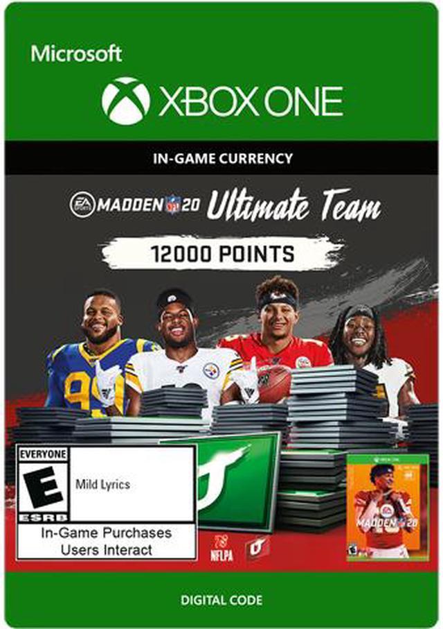 : Madden NFL 19: MUT 12000 Madden Points Pack - Xbox One [Digital  Code] : Everything Else