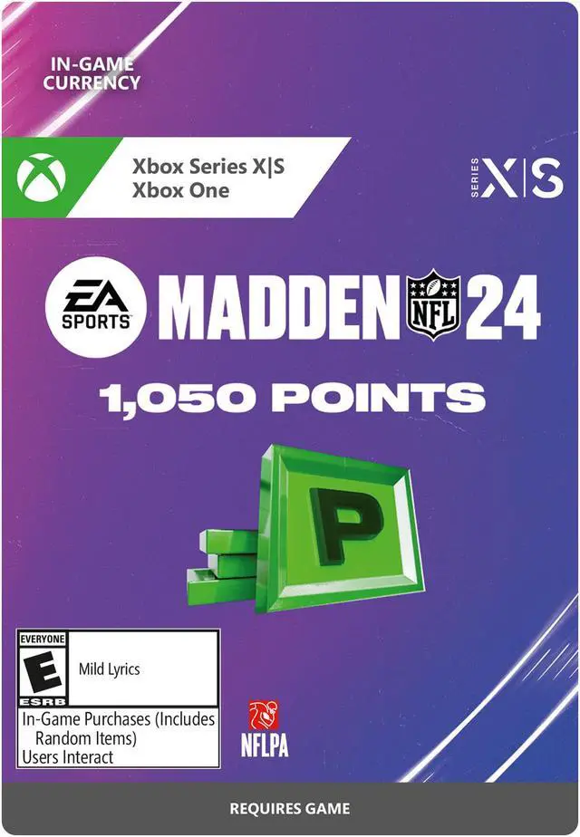 Main image of MADDEN NFL 24 - 1050 MADDEN POINTS Xbox Series X|S, Xbox One [Digital Code]