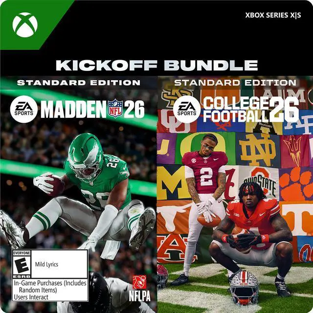 Main image of EA SPORTS College Football 26 - KICKOFF Bundle (Madden NFL 26 + College Football 26)  Xbox Series X|S [Digital Code]