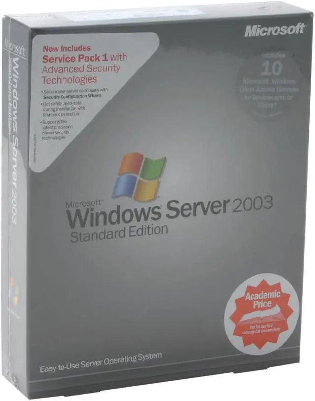Main image of Microsoft Windows Server Standard 2003 with SP1 10 Client