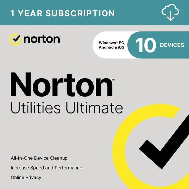 Main image of Norton Utilities Ultimate for 10 Devices, Keep your devices running like new, For Windows PC, Android and iOS (Download)