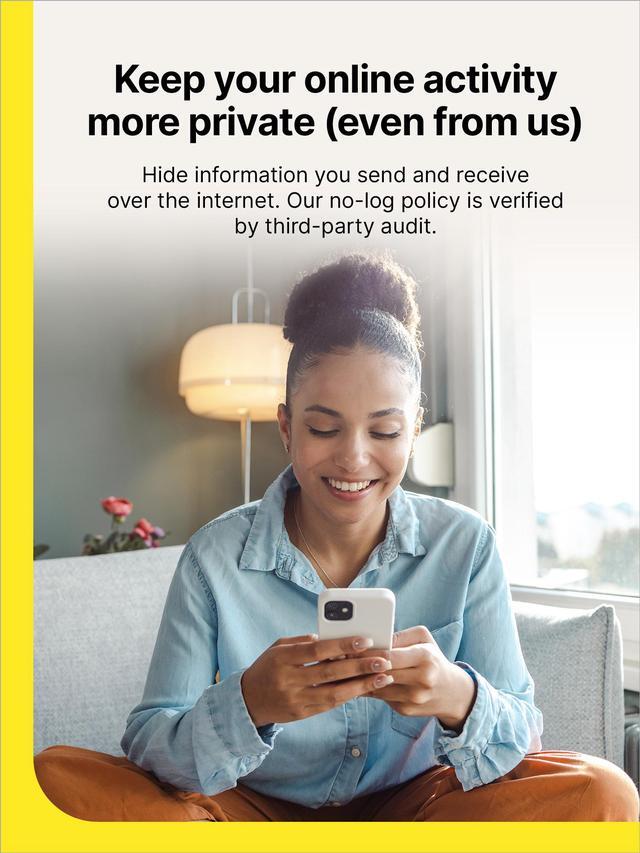 Alt view image 4 of 7 - Norton VPN Standard (Internet Privacy) 1 Device (PC, Mac or Mobile) 1 Year