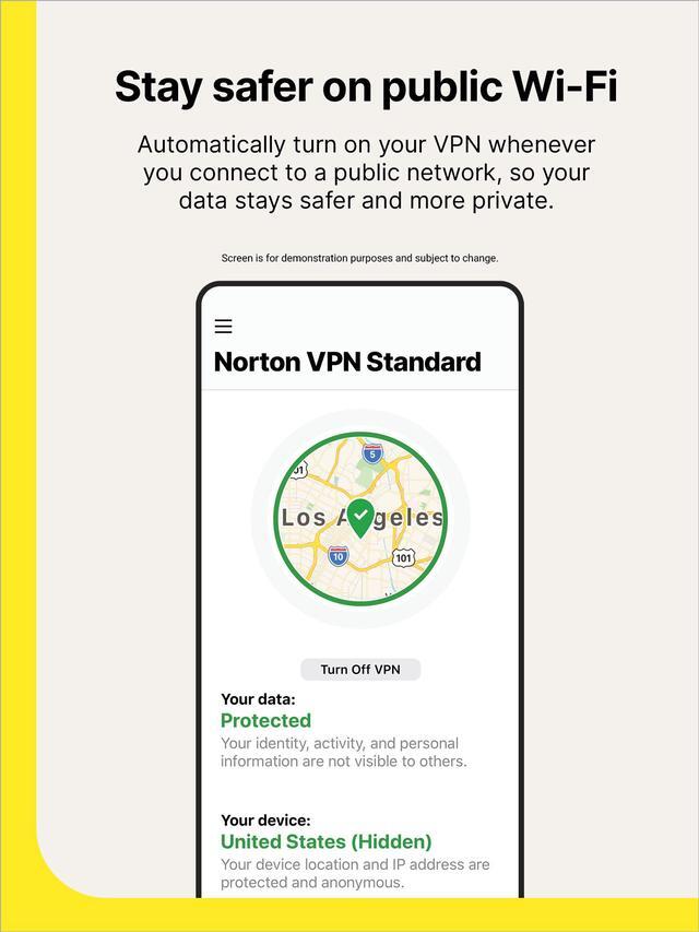 Alt view image 6 of 7 - Norton VPN Standard (Internet Privacy) 1 Device (PC, Mac or Mobile) 1 Year