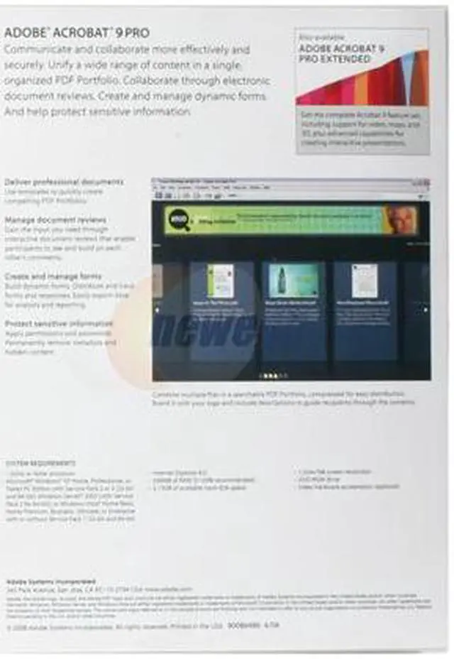 Alt view image 2 of 2 - Adobe Acrobat Professional 9 Windows Upgrade