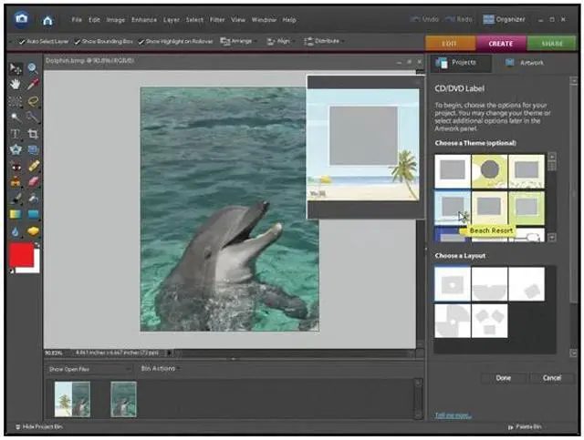 Alt view image 5 of 10 - Adobe Photoshop Elements 7 & Adobe Premiere Elements 7 - Mini Box
