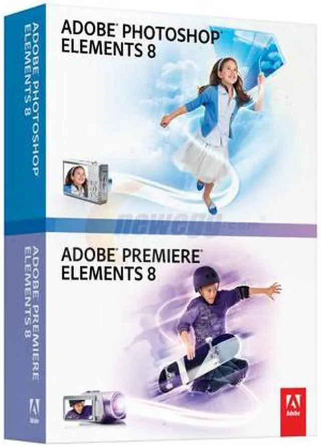 Main image of Photoshop and Premier Elements 8 for Windows Minibox