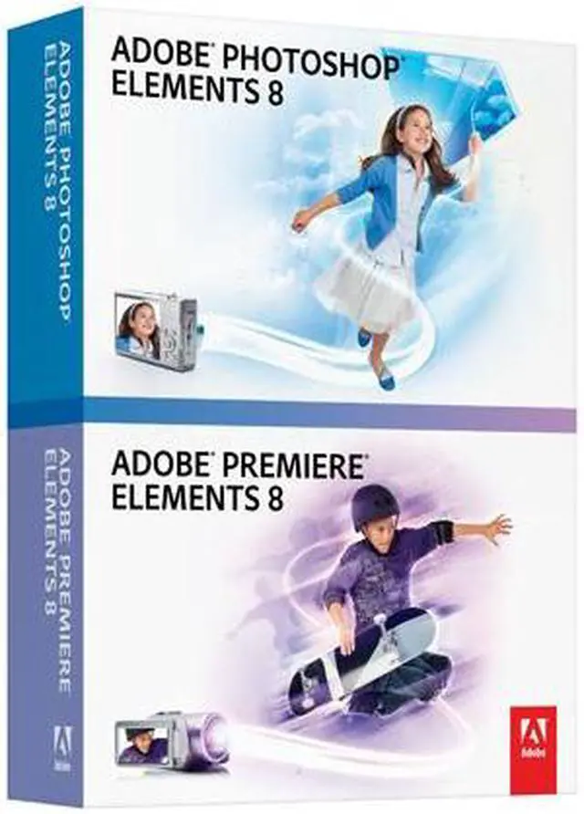 Main image of Adobe Photoshop & Premier Elements 8 for Windows Minibox