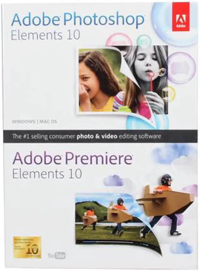 Main image of Adobe Photoshop Elements 10 & Premiere Elements 10 for Windows & Mac - Full Bundle Version