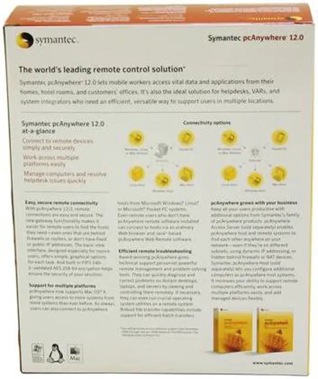 Alt view image 2 of 2 - Symantec PC Anywhere 12.0 Host & Remote