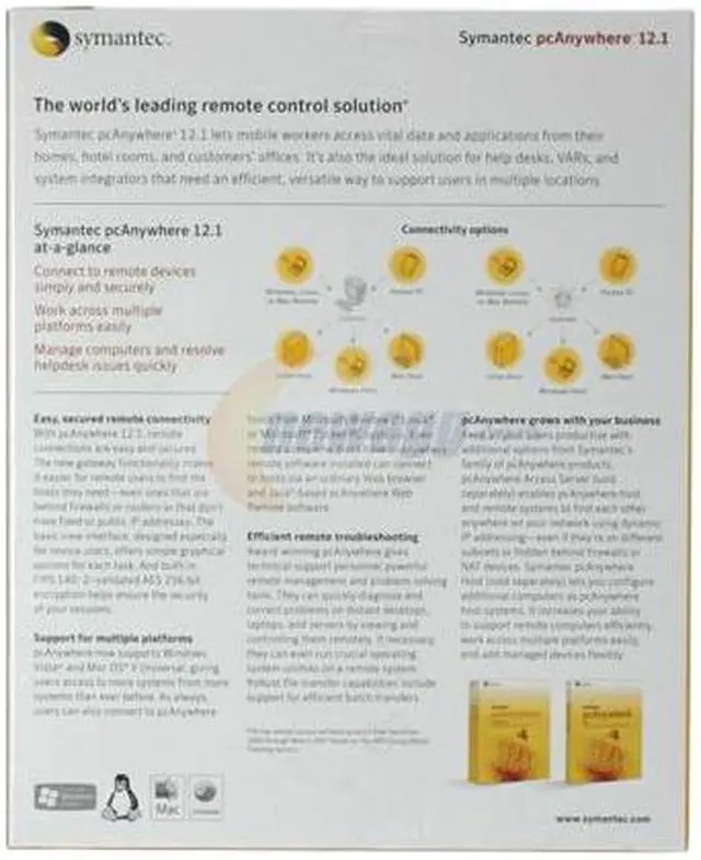 Alt view image 2 of 2 - Symantec pcAnywhere 12.1 Host and Remote