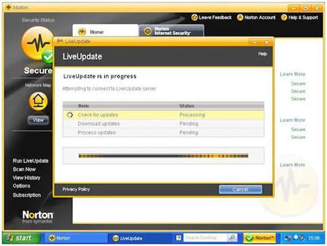 Alt view image 6 of 10 - Symantec Norton Internet Security 2008 - OEM