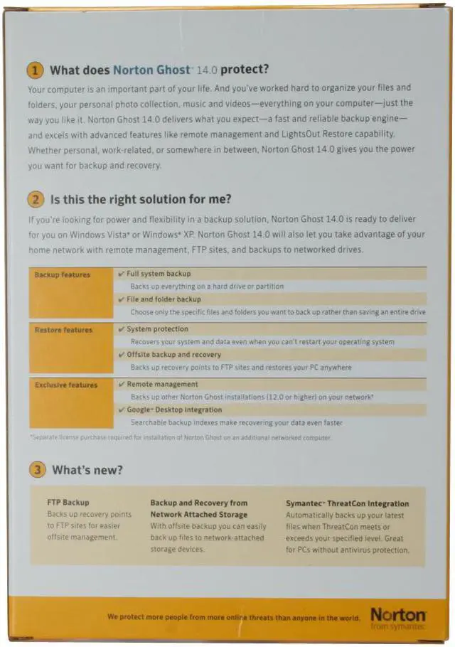 Alt view image 2 of 10 - Symantec Norton Ghost 14.0