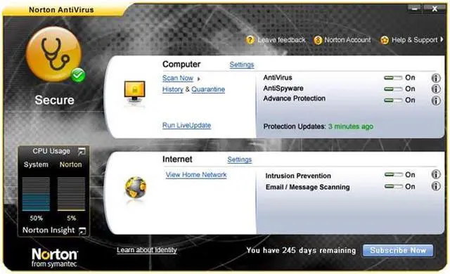 Alt view image 2 of 6 - Symantec Norton AntiVirus 2009 - 1 User - Small box
