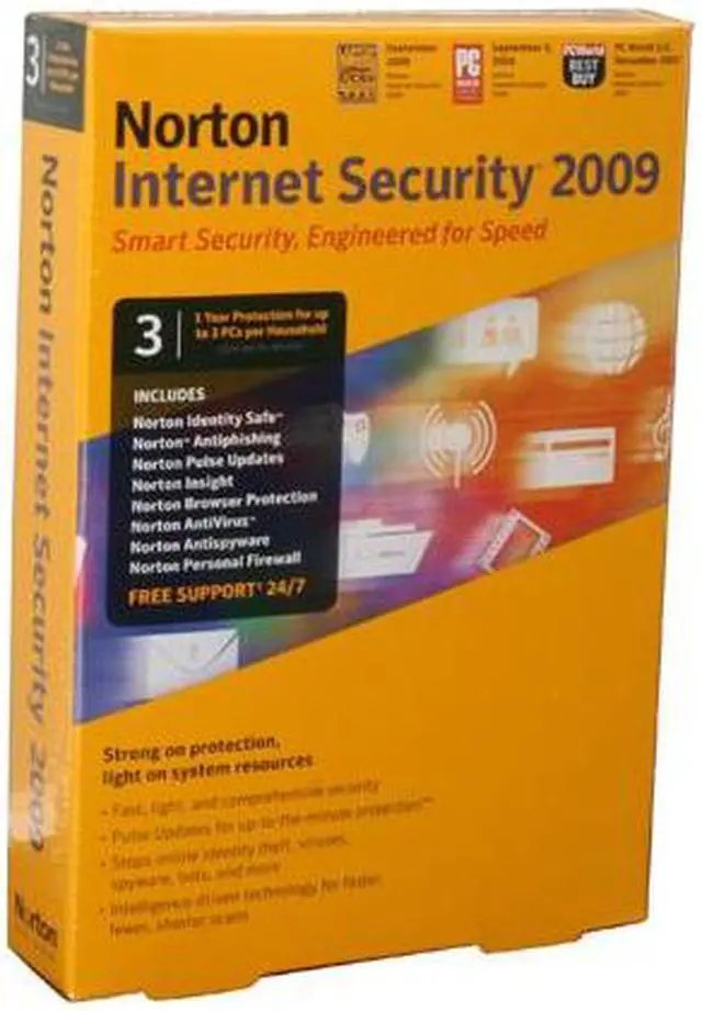 Main image of Symantec Norton Internet Security 2009 - 1 User/3 PC - Small box