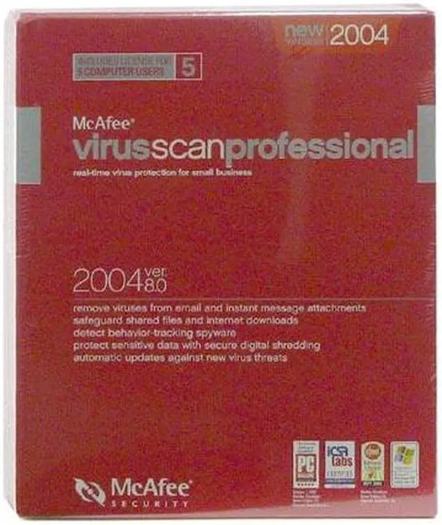 Main image of McAfee Virusscan Professional V8.0 5 PACK