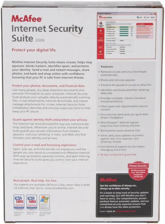 Alt view image 2 of 2 - McAfee Internet Security Suite 2006 V8.0