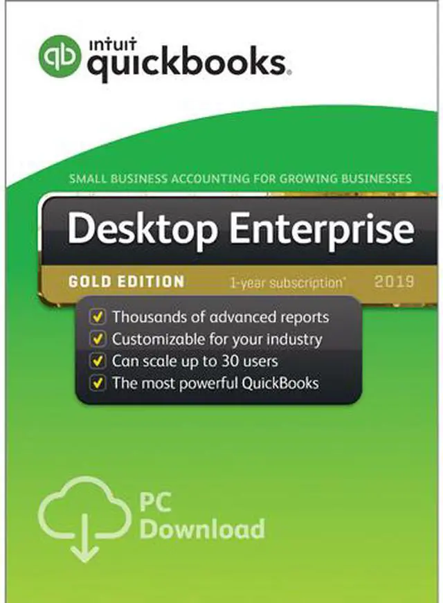 Main image of Intuit QuickBooks Desktop Enterprise Gold 2019 - 4 User - Download (1 Year Subscription)