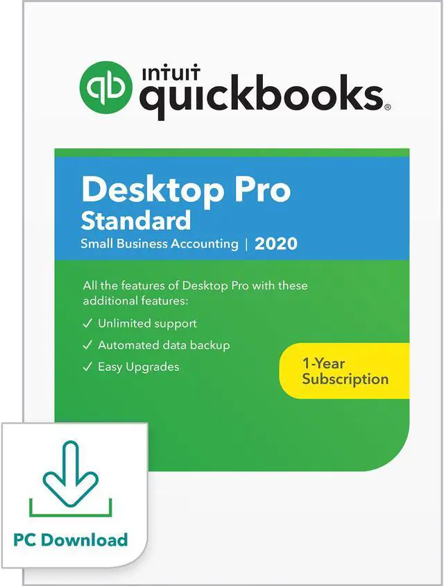 Main image of Intuit QuickBooks Desktop Pro Standard 2020, 1 Year Subscription - Download