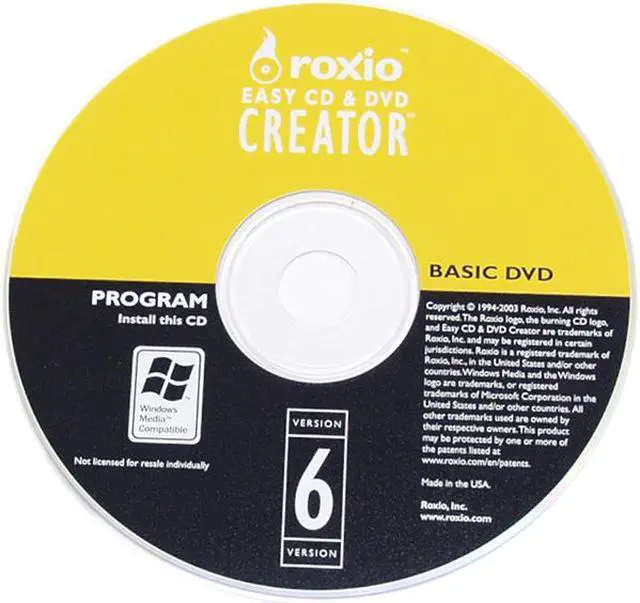 Main image of Roxio Easy CD & DVD Creator Version 6 Basic - DVD Edition - OEM