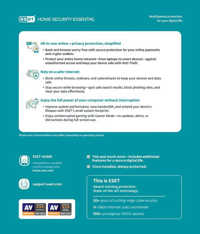 Alt view image 2 of 2 - ESET Home Security Essential 2026 - 1 Devices/ 2 Year Download