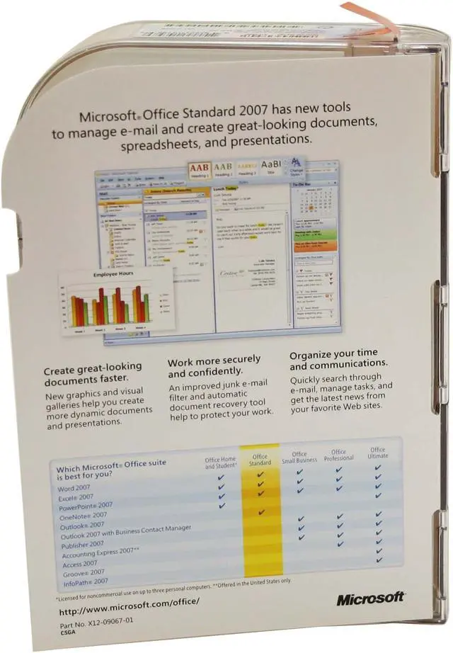Alt view image 2 of 6 - Microsoft Office Standard 2007 Version Upgrade