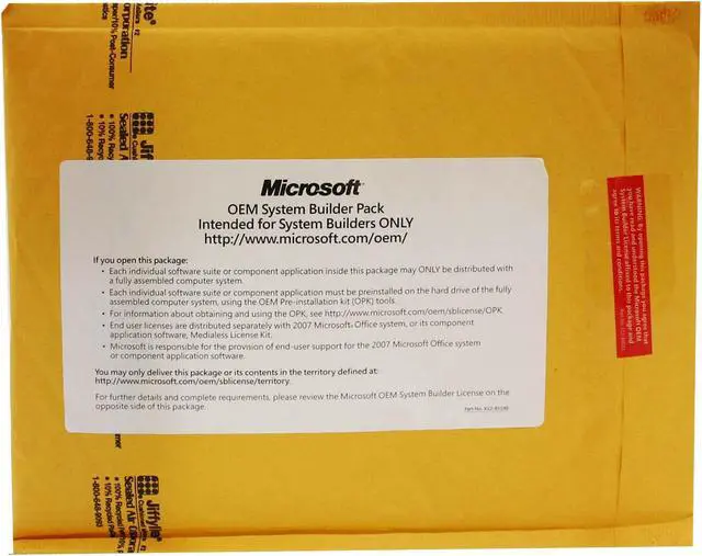 Main image of Microsoft Windows XP Professional SP2C 64-bit for System Builders - OEM