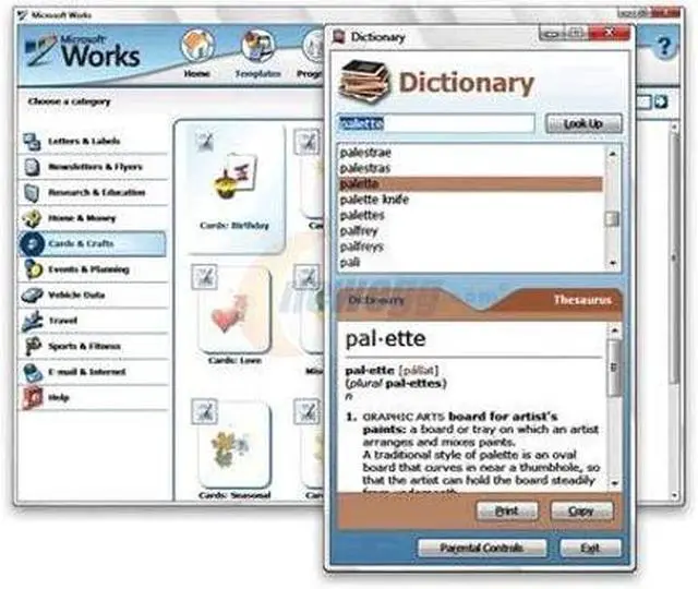Alt view image 3 of 3 - Microsoft Works 9.0