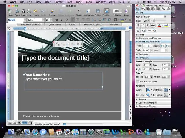 Alt view image 3 of 6 - Microsoft Office Mac 2008 Home and Student
