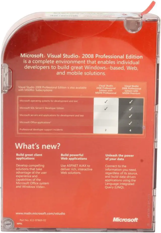 Alt view image 2 of 2 - Microsoft Visual Studio 2008 Professional Edition