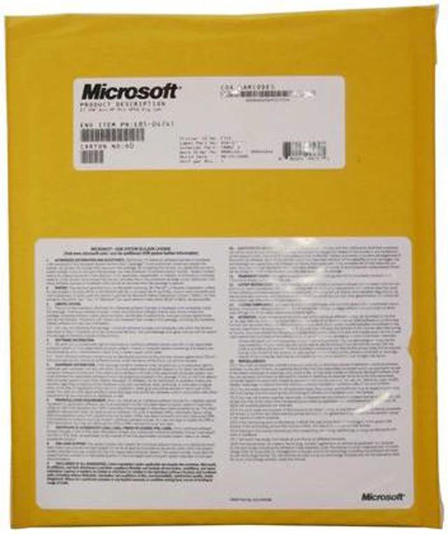 Windows Xp English Microsoft Windows XP Professional SP3 English 3 Pack w/multiple CD ...
