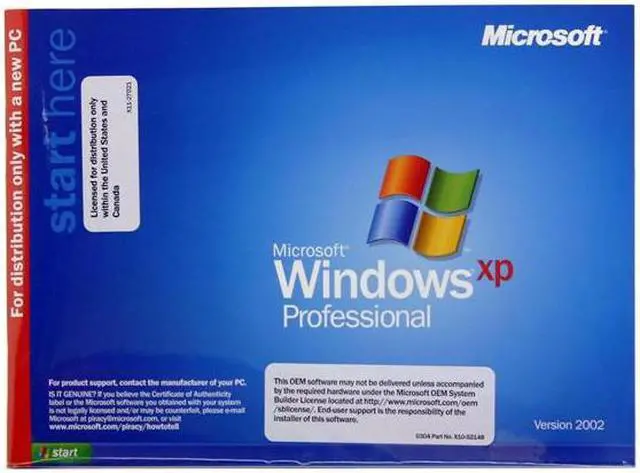 Alt view image 2 of 4 - Microsoft Windows XP Professional SP3 3 Pack for System Builders - OEM