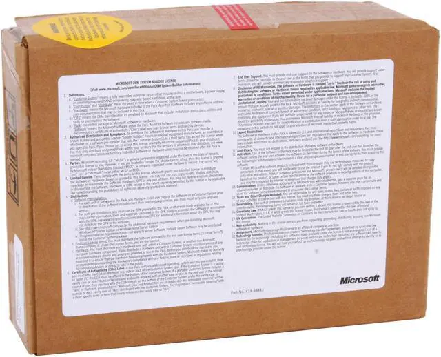 Alt view image 4 of 4 - Microsoft Windows XP Professional SP3 3 Pack for System Builders - OEM