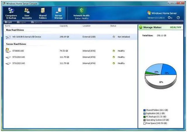 Alt view image 4 of 8 - Microsoft Windows Home Server 32 Bit 1 Pack (Power pack 1) - OEM