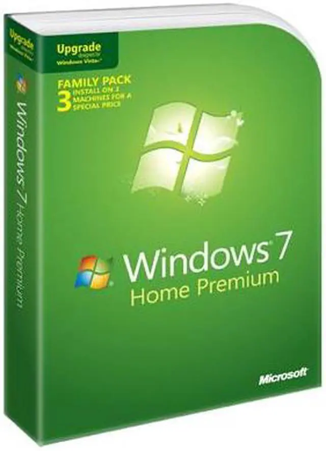 Main image of Microsoft Windows 7 Family Pack/ Home Premium Upgrade - 3 PCs
