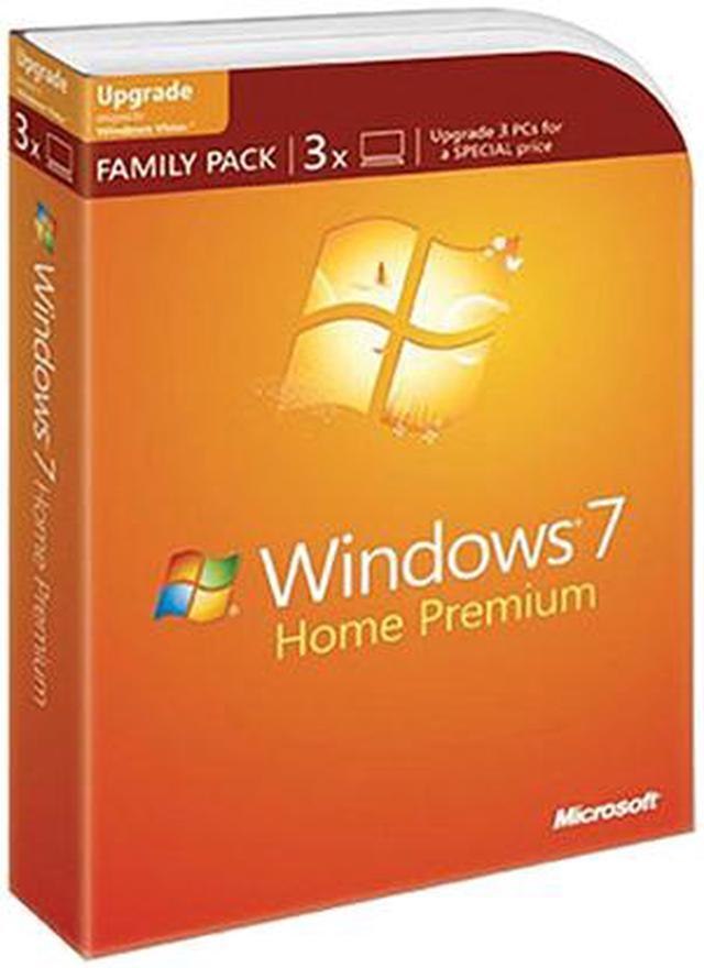 Main image of Microsoft Windows 7 Family Pack/ Home Premium Upgrade - Retail 3 PCs