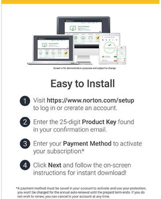 Norton 360 Standard 2024 - 1 Device - 1 Year with Auto Renewal - Download 