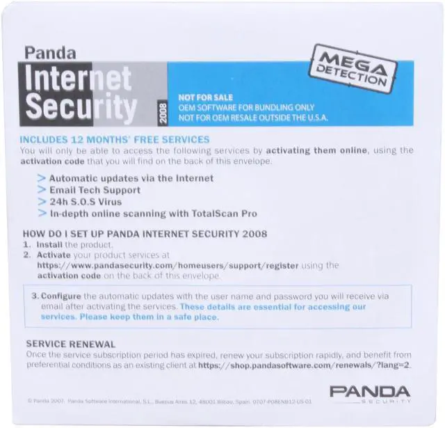 Alt view image 5 of 15 - Panda Internet Security 2008 - OEM