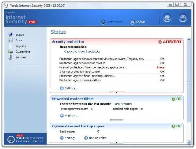 Alt view image 2 of 15 - Panda Internet Security 2008 - OEM