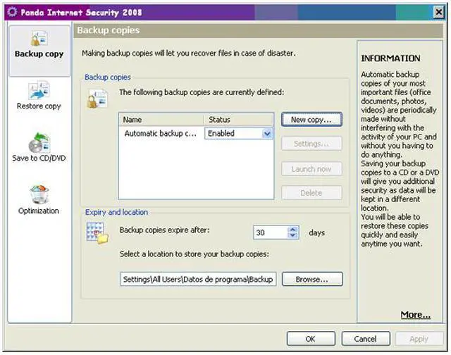 Alt view image 7 of 15 - Panda Internet Security 2008 - OEM