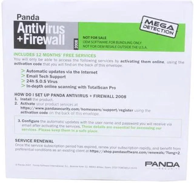 Main image of Panda Antivirus + Firewall 2008 - OEM