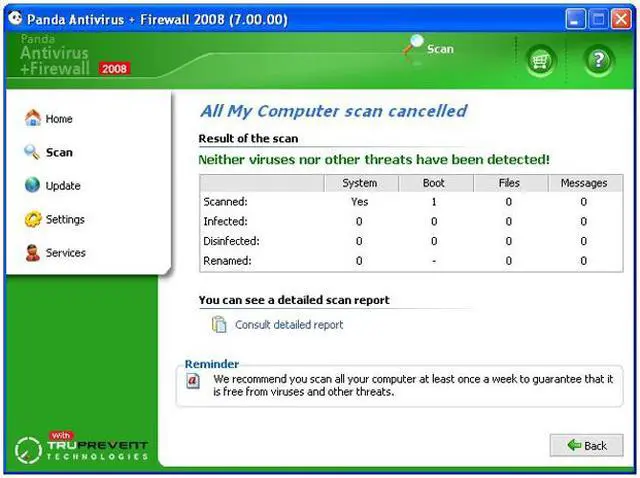 Alt view image 6 of 6 - Panda Antivirus + Firewall 2008 - OEM