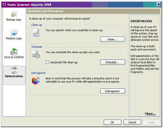 Alt view image 8 of 15 - Panda Security Internet Security 2008 3 user