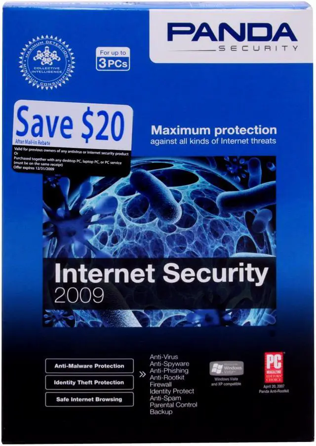 Main image of Panda Security Internet Security 2009 - 3 User