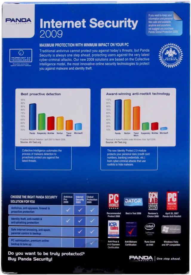 Alt view image 2 of 2 - Panda Security Internet Security 2009 - 3 User