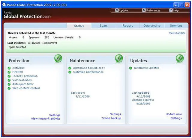 Alt view image 2 of 20 - Panda Security Global Protection 2009 - 1 User