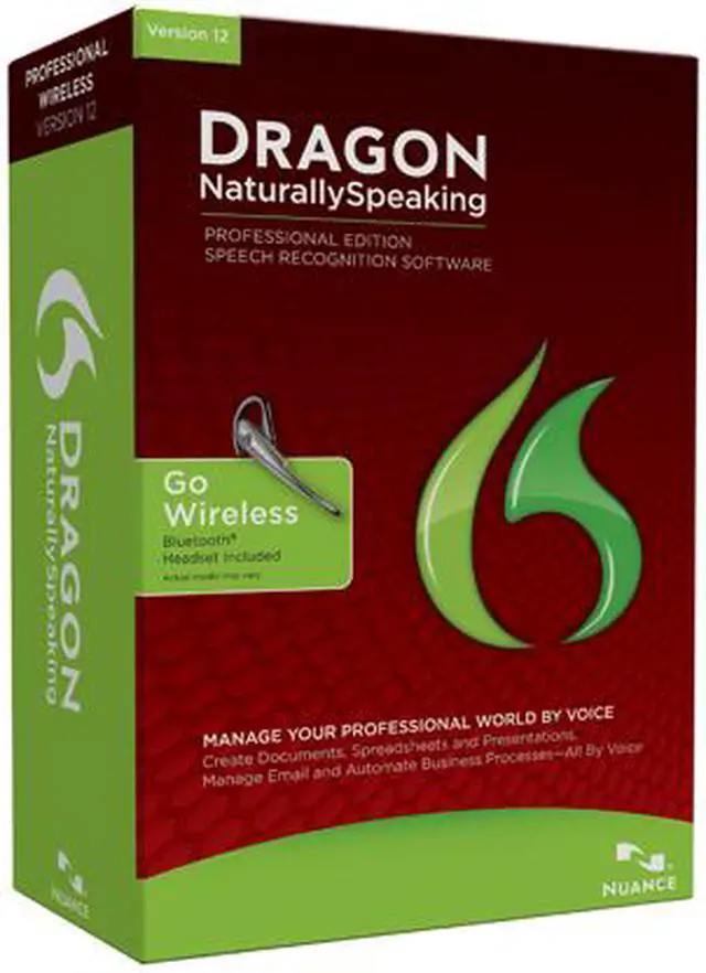 Main image of NUANCE Dragon NaturallySpeaking Professional 12 Bluetooth