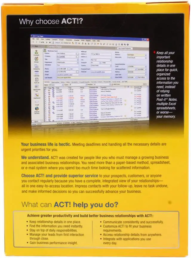 Alt view image 3 of 3 - Sage ACT! by Sage 2009 (11.0)